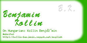 benjamin kollin business card